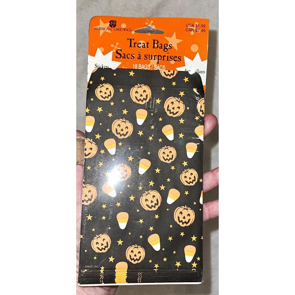 Vintage American Greetings Halloween Treat Bags 18 Pack JackOLantern Candy Corn